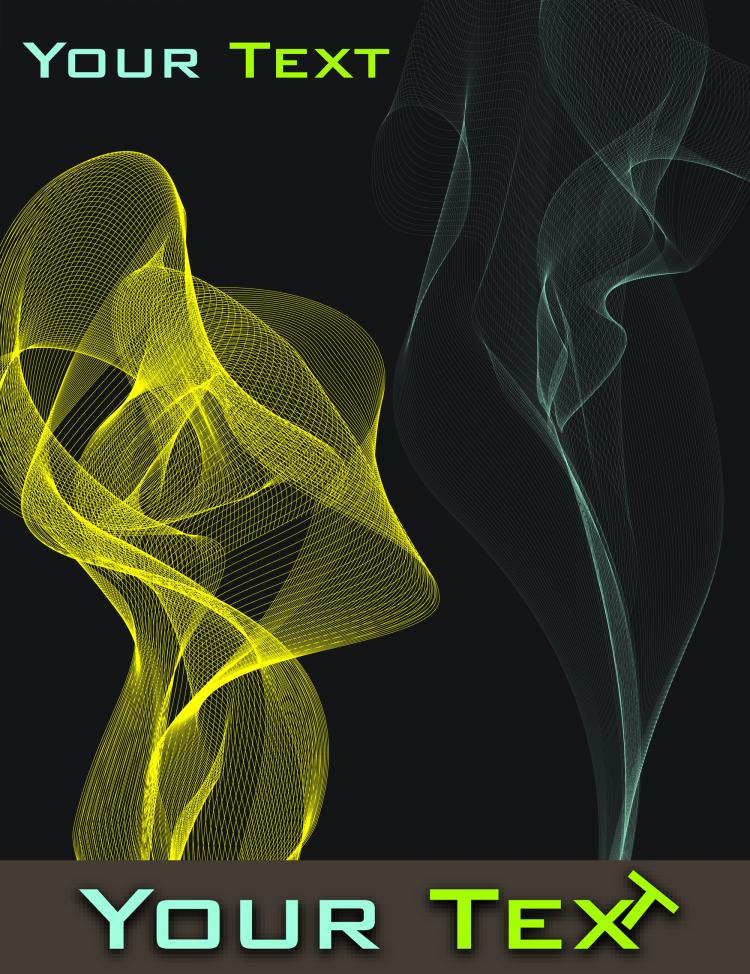 free vector Colorful Line Smoke Vector Of Material Colorful